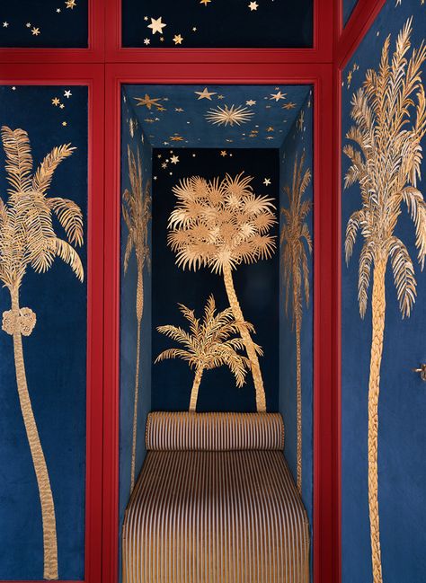 Chinoiserie Room, Plant Study, Hand Painted Wallpaper, Stage Set, Ticking Stripe, Interior Deco, Furniture Upholstery, Art Deco Interior, Metallic Thread