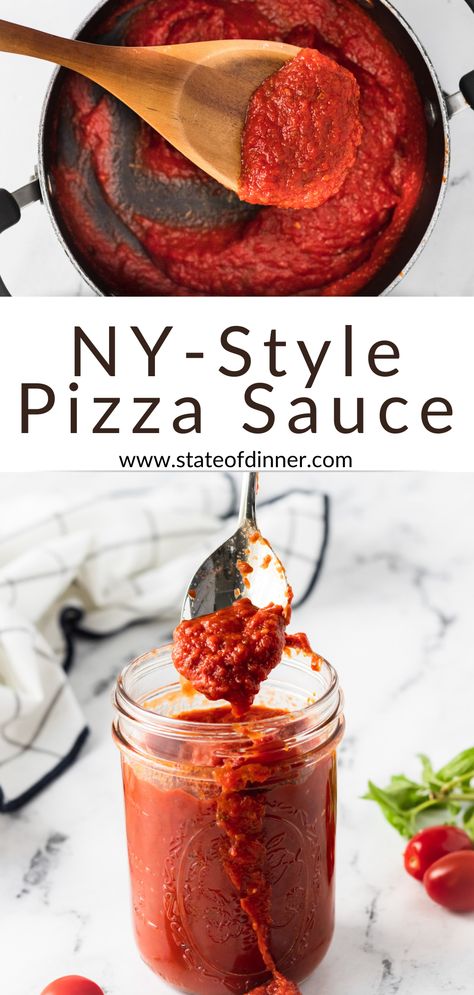 The Best Pizza Sauce, Best Pizza Sauce, Tomato Pizza Sauce, Ny Style Pizza, Sweet Pizza, Best Pizza Dough, Best Homemade Pizza, Pizza Sauce Recipe, New York Pizza