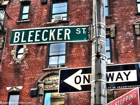 Bleecker Street, Greenwich Village, New York City. My direct relatives settled here! -Jenna Bleecker Greenwich Village Nyc, Nyc Neighborhoods, Bleecker Street, New York Architecture, Visiting Nyc, Washington Square Park, Greenwich Village, City That Never Sleeps, Concrete Jungle