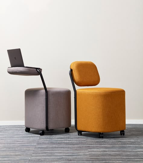 Flexible, comfortable, playful and stylish - a few words that describe iQseat. Lean back on this soft seat with a backrest... Pouf Seating, Wayfinding Signage Design, Pouf Design, Smart Furniture, Contract Furniture, Soft Seating, Coworking Space, Eames Lounge Chair, Recliner Chair