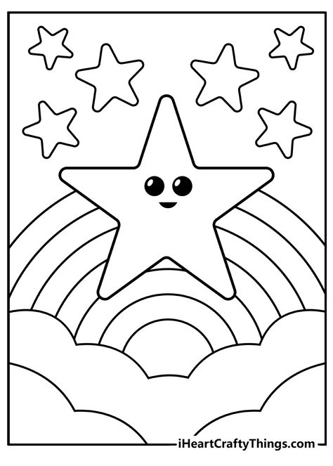 April Coloring Pages For Kids, Drawing For Colouring Kids, Colouring Pages For Kindergarten, Star Coloring Sheet, Shapes Coloring Pages Free Printable, Coloring Pages For Kindergarten Free, Free Color Sheets Printables, Picture For Coloring For Kids, Star Worksheet Preschool