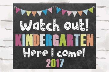 Enjoy these chalkboard signs for your classroom, administration building or for a fun photo shoot at home! This order comes in a zip file with the following items inside: - One "Watch out! Kindergarten Here I come!" 10x8 jpg -One "Watch out! Kindergarten Here I come!" 10x8 pdf Kindergarten Here I Come, Adoption Signs, Kindergarten Sign, Kindergarten Photos, Starting Kindergarten, Adoption Announcement, Chalkboard Printables, Adoption Gifts, Adoption Day