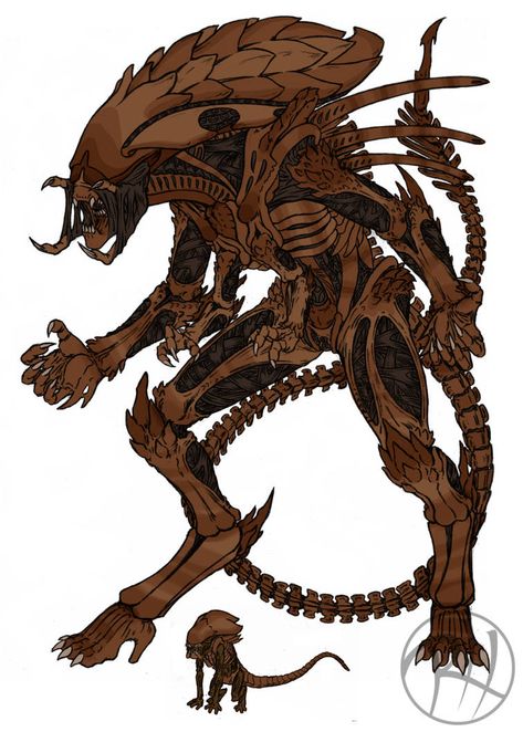 Predator Artwork, Predator Alien Art, Form Example, Alien Artwork, Arte Alien, Alien Concept, Arte Robot, Cool Monsters, Alien Design