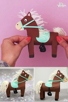 Horse Template, Cowboy Copper, Mom Cut, Horse Crafts, Toilet Paper Roll Crafts, Animal Crafts For Kids, Paper Roll Crafts, Recyclable Materials, Diy Crafts For Kids Easy