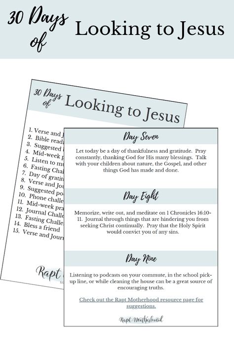 30 Days of Looking to Jesus | Free Challenge for Christian Moms Christian Monthly Challenges, Christian Challenges, Abide In Christ, Christian Affirmations, Bible Challenge, Spiritual Disciplines, Christian Motivation, Church Ideas, Bible Studies