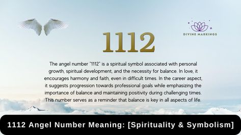 1112 Angel Number Meaning: [Spirituality & Symbolism] 1112 Angel Number, 1112 Meaning, 1112 Angel Number Meaning, Master Number 11, Number 1111, The Number 11, Angel Number Meaning, Number Sequence, Angel Number Meanings