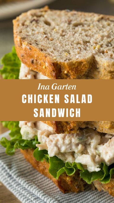 Ina Garten Chicken Salad Sandwich Ina Garden Chicken Salad, Ina Garten Chicken Salad, Ina Garten Chicken, Olive Oil Mayonnaise, Ina Garden, Barefoot Contessa Recipes, Grain Bread, Chicken Salad Sandwich, Barefoot Contessa