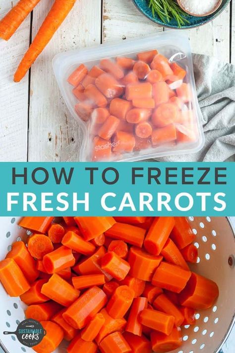 How To Freeze Fresh Carrots, Freezing Celery How To, How To Freeze Carrots From The Garden, Meal Prep Carrots, Freezer Carrots, Freezer Potatoes, How To Freeze Carrots, Freeze Celery, Freeze Veggies