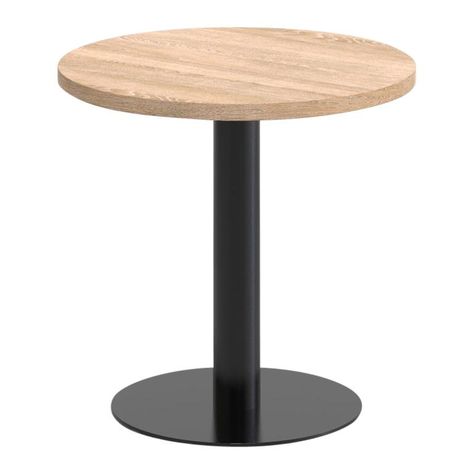 Mast Round Cafe Table In Oak Modern Cafe Table, Round Cafe Table, Fabric Shop Display, Cafe Bar Design, Wooden Cafe, Round Wood Table, Table Restaurant, Modern Cafe, Cafe Table