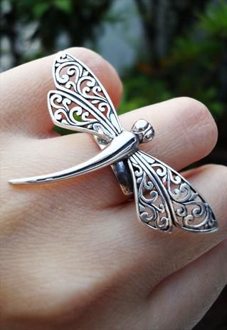 Dragon Fly Jewelry, Dragon Fly Ring, Dragonfly Jewelry Rings, Elegant Adjustable Dragonfly Jewelry, Elegant Silver Dragonfly Jewelry, Dragonfly Shaped Sterling Silver Jewelry Gift, Silver Wire Jewelry, Nickel-free Sterling Silver Dragonfly Jewelry, Dragonfly Bracelet