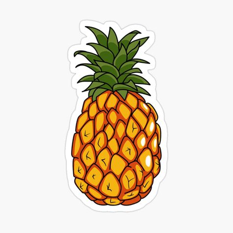 Get my art printed on awesome products. Support me at Redbubble #RBandME: https://www.redbubble.com/i/sticker/Pineapple-Cartoon-by-flora12245/52361310.EJUG5?asc=u Pineapple Cartoon Cute, Pineapple Cartoon, Pineapple Icon, Cartoon Pineapple, Pineapple Vector, Pineapple Clipart, Trippy Pineapple, Pineapple Sticker, Diy Laptop