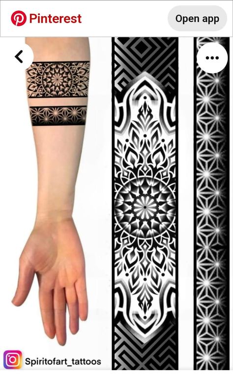 Arm Band Design Tattoo, Mandala Armband Tattoo Design, Band Design Tattoo, Small Band Tattoo, Geometric Band Tattoo Design, Geometric Arm Band Tattoo Design, Arm Band Tattoo Designs For Men, Mandala Band Tattoo Design, Mandala Band Tattoo