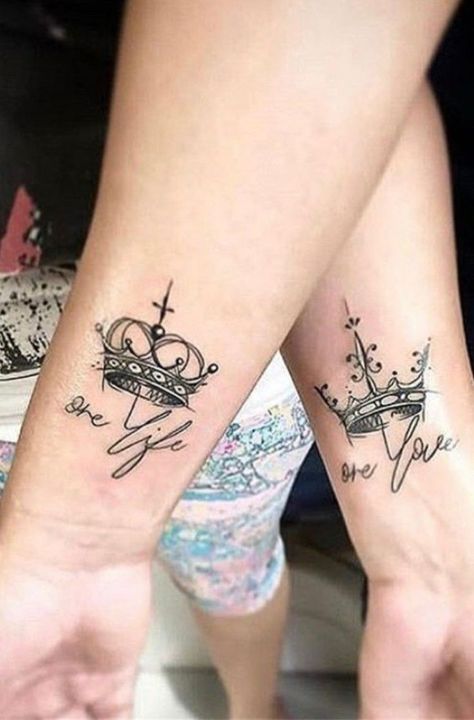 Couple Name Tattoos, Him And Her Tattoos, Couple Tattoos Unique Meaningful, 15 Tattoo, Best Couple Tattoos, Small Matching Tattoos, Tattoo Couple, Cute Couple Tattoos, Couple Matching Tattoo