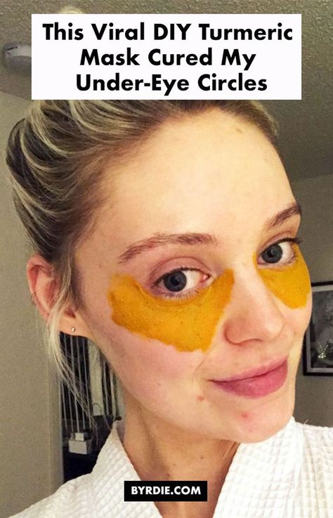 This Viral DIY Turmeric Mask Cured My Dark Under-Eye Circles for Real Turmeric Mask, Dark Under Eye, Undereye Circles, Eye Health, Face Scrub, Eye Care, Cool Eyes, Dark Circles, Diy Beauty