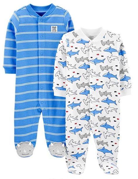 Simple Joys by Carter's Baby Boys' 2-Pack Cotton Snap Footed Sleep and Play Baby Boy Pajamas, Baby Boy Clothes Newborn, Simple Joys, Blue Shark, Carters Baby Boys, Carters Baby, Little Outfits, Baby Outfits Newborn