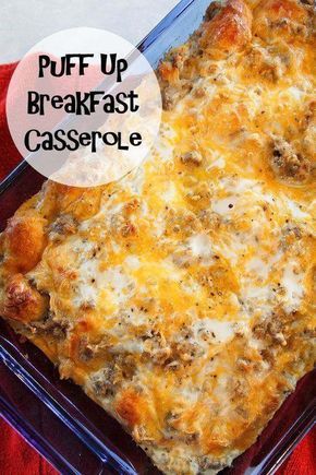 Need a recipe for Thanksgiving or Christmas morning? How about a Puff Up Breakfast Casserole made with Pillsbury Grands biscuits. Recipes With Biscuits, Grands Biscuits, Breakfast Casserole With Biscuits, Christmas Breakfast Casserole, Pillsbury Grands, Best Breakfast Casserole, Thanksgiving Breakfast, Christmas Breakfast Recipe, Hashbrown Breakfast Casserole