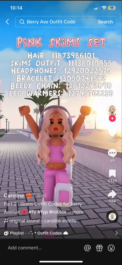 Pink Shirt Berry Avenue Codes, Belly Chain Codes Berry Ave, Berry Clothes, Skims Outfit, Juicy Couture Track Suit, Pink Run, Blocksburg Outfit Codes￼, Berry Codes, Code Clothing