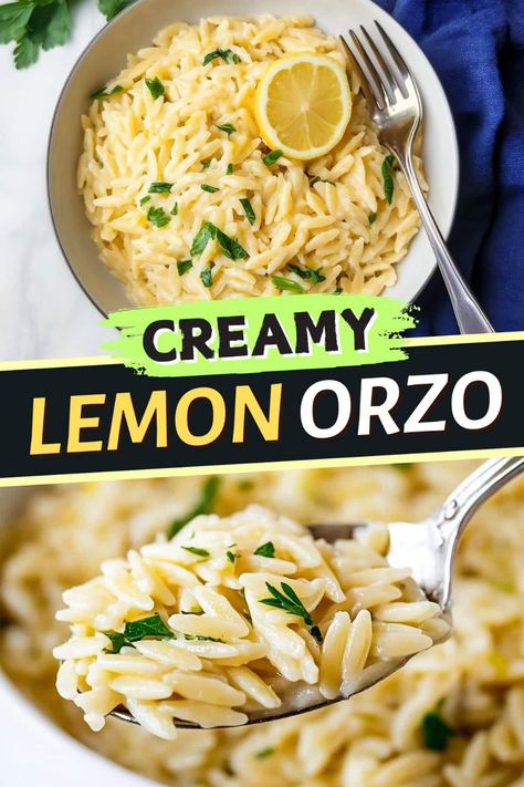 This one pot lemon orzo pasta is a quick and easy weeknight dinner you can have ready in under 30 minutes. It’s hearty, bright, and budget-friendly. Creamy Lemon Orzo, Lemon Orzo Pasta, Creamy Orzo Pasta, Lemon Orzo Soup, Orzo Pasta Recipes, Creamy Orzo, Orzo Recipe, Lemon Orzo, Orzo Recipes