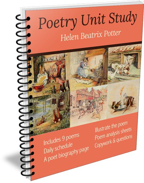 Free 9-week Beatrix Potter study Poetry Study, Literature Unit Studies, Poetry Tea Time, Unit Studies Homeschool, Morning Basket, Charlotte Mason Homeschool, Poetry Unit, Poetry For Kids, Homeschooling Resources