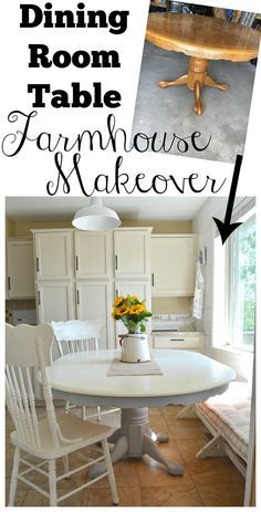 Dining Room Table Farmhouse Makeover Paint Dining Table, Chalk Paint Dining Table, Painted Dining Room Table, Dining Room Table Makeover, Farmhouse Makeover, Painted Dining Table, Dining Table Makeover, Diy Dining Room Table, Diy Kitchen Table