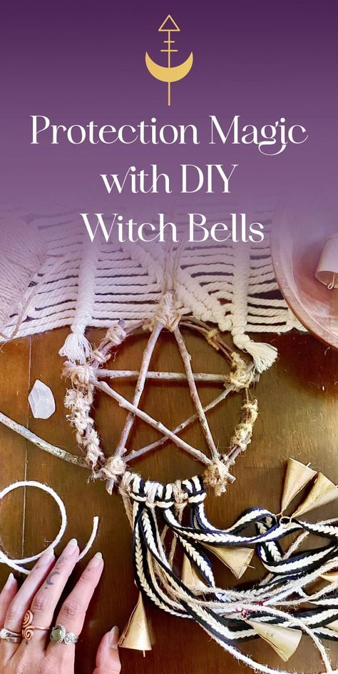 Witchcraft Diy, Diy Witch, Protection Magic, Witch Bells, Wiccan Crafts, Pagan Crafts, Which Witch, Witch Diy, Witchy Crafts