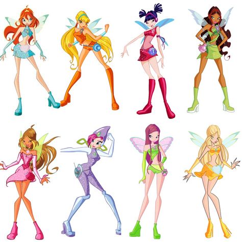 Winx Fairy Characters, Winx Club Bloom Fairy Forms, Winx Fairies Costume, Winx Club Fairy Outfits, Winx Fairy Outfits, Winx Club Enchantix Fairies, Winx Charmix Oc, Charmix Winx Club, Winx Club Costumes