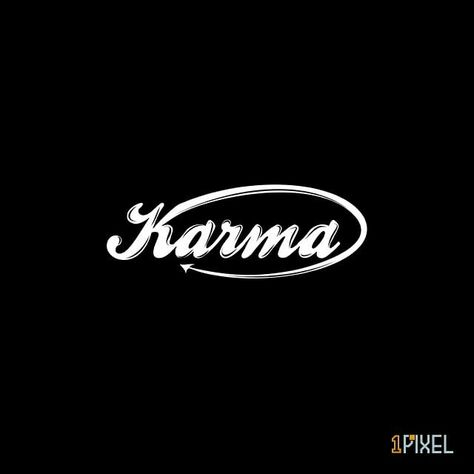 Karma Album Cover, Karma Logo Design, Karma Logo, Wallpaper Off White, Instagram Black Theme, Profile Logo, K Logos, Text Tattoo, Graphic Design Collection