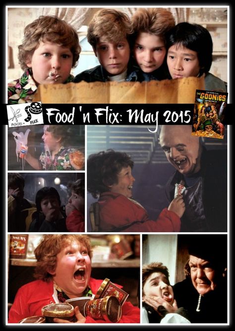 May 2015 edition of Food 'n Flix hosted at girlichef.com, featuring The Goonies! Goonies Themed Food, Goonies Movie Night, Goonies Movie, Movie Night Dinner, The Goonies, Dinner And A Movie, Dinner Night, Camp Ideas, Goonies