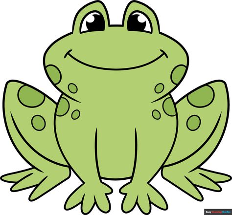 Learn to draw an easy cartoon frog. This step-by-step tutorial makes it easy. Kids and beginners alike can now draw a great looking easy cartoon frog. Frog Cartoon Images, Frog Draw, Draw Frog, Frogs Drawing, Frogs For Kids, Frog Sketch, Frog Painting, Cartoon Nail Designs, Easy Cartoon