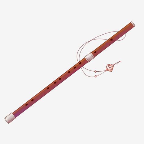 Flute Decoration, Flute Clipart, Flute Illustration, Flute Png, Cartoon Bamboo, Flute Drawing, Watercolor Flower Illustration, Bamboo Flute, Red Bamboo