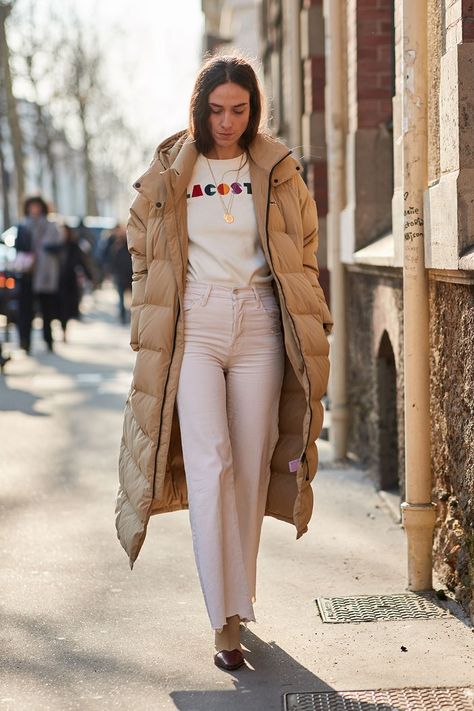 See the looks that caught our attention, and stay tuned for more of Paris Fashion Week's top street style moments. Beige Puffer, Top Street Style, Best Casual Outfits, Coat Outfit, Paris Fashion Week Street Style, Looks Street Style, Street Style Trends, Autumn Street Style, Fashion Week Street Style