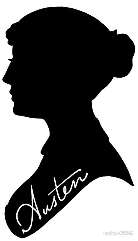 Jane Austen Portrait, Jane Austen Silhouette, Jane Austen Bookmark, Jane Austen Illustration, Jane Austen Art, Jane Austen Tattoo, Silhouette Head, Jane Austen Inspired, Jane Austin