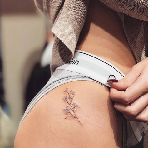 Fine Line Flower Tattoo, Line Flower Tattoo, Flower Hip Tattoos, Hip Tattoos, Tattoos For Women Flowers, Hip Tattoos Women, Line Flower, Tattoos Gallery, Hip Tattoo