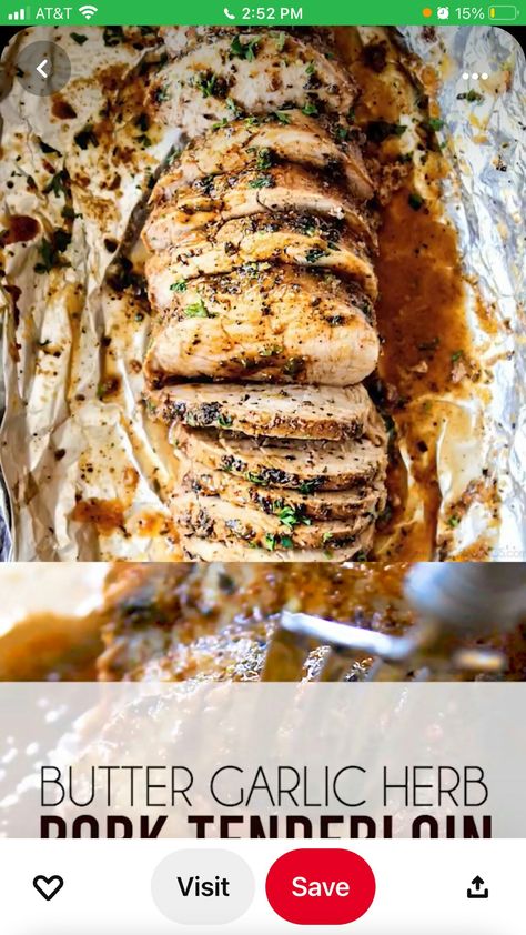 Butter Herb, Baked Pork Tenderloin, Baked Pork, Pasta Dinner Recipes, Dinner Recipes Easy Quick, Cheap Dinners, Pork Tenderloin Recipes, Beef Dinner, On The Grill