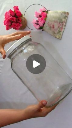 Vidros Decorados Ideas, Diy Canisters, Decorating Glass Jars, Glass Jar Diy, Decorate Glass Jars, Jar Decorating Ideas, Glass Jars Diy, Diy Jars, Crafts With Glass Jars