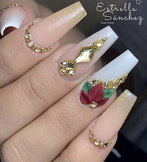 Beauty And Beast Makeup, Beauty And The Beast Wedding Party, Bueaty And The Beast Nails, Beauty And The Beast Wedding Nails, Beauty And The Beast Wedding Dress, Belle Inspired Nails, Charro Nails, Beauty And The Beast Nails, Beauty And The Beast Quince