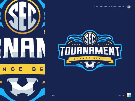 2019 SEC Soccer Tournament by Grant O'Dell for Forte on Dribbble Tournament Logo, Bowling Tournament, Fantasy Logo, Soccer Tournament, Cup Logo, Team Badge, Soccer Logo, Sports Logo Design, Esports Logo