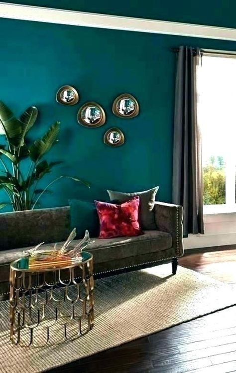 Teal Home Decor, Teal Living Rooms, Furnitur Ruang Keluarga, Casa Country, Living Room Decor Colors, Inspired Interiors, Teal Walls, Trendy Living Rooms, Room Color Schemes