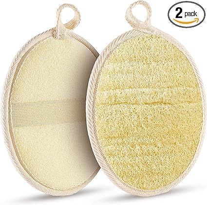 Amazon.com: Xeiophoy 2PCS Premium Natural Loofah Sponge Exfoliating Body Scrubber, Shower Loofah for Men, Women and Kids, Shower Scrubber for Body and Face, Made with Eco-Friendly and Biodegradable Luffa Sponge : Beauty & Personal Care Luffa Sponge, Shower Loofah, Sponge Picture, Natural Showers, Men Shower, Exfoliating Pads, Bath Sponges, Body Sponge, Natural Loofah