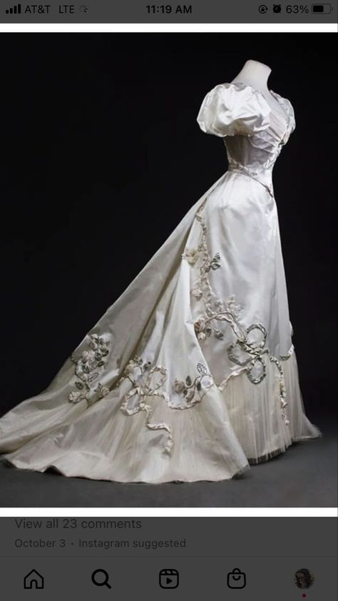 Victorian Evening Gown, 1890s Dress, Edwardian Wedding Dress, Period Dresses, Victorian Era Dresses, Edwardian Wedding, 1890s Fashion, Period Dress, Edwardian Dress