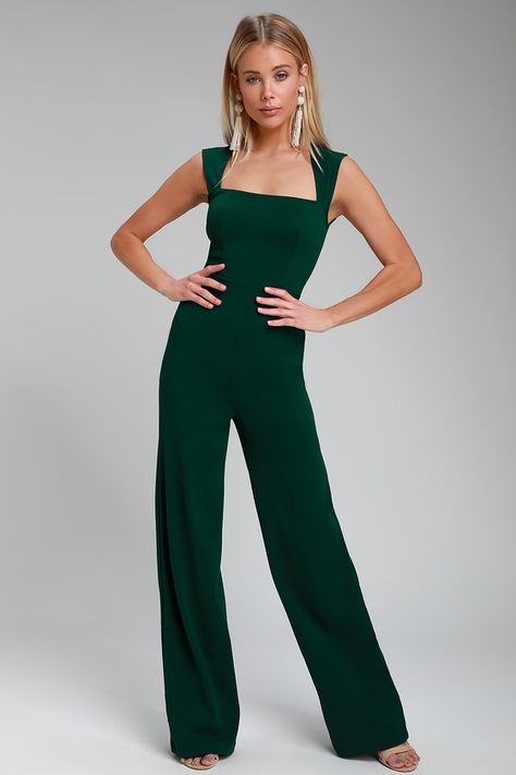 Dark Green Jumpsuit Wedding, College Graduation Jumpsuit, Emerald Green Jumpsuit Lulus, Graduation Outfit Jumpsuit, Women’s Jumpsuit, Semi Formal Jumpsuit Women, Green Jumpsuit Outfit Classy, Green Jumpsuit Outfit Wedding, Emerald Dress Outfit