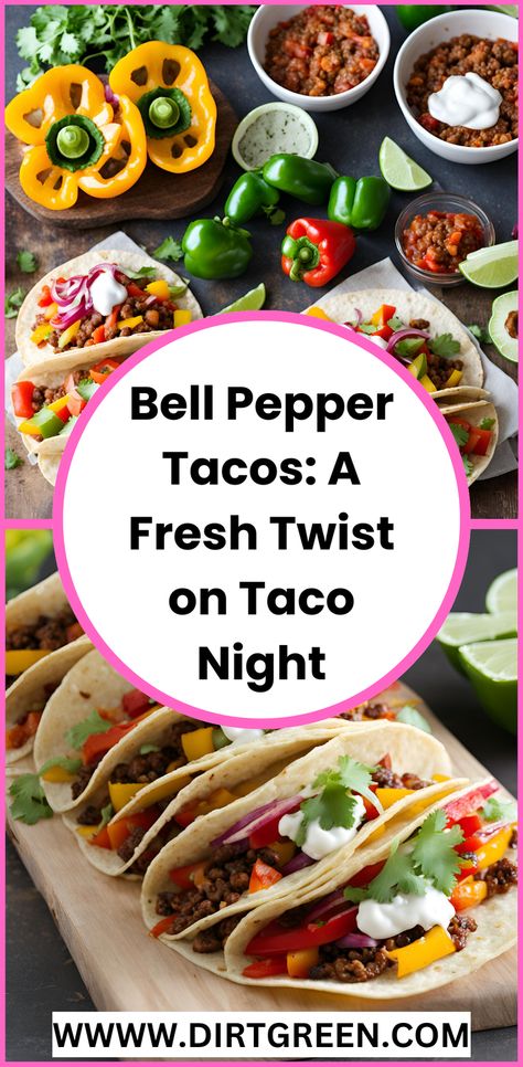 Give taco night a fresh twist with these bell pepper taco recipes. Fun, flavorful, and easy to make, they’re a great addition to your taco repertoire. #TacoNight #MexicanFood #BellPeppers Recipes Bell Peppers, Bell Pepper Tacos, Filipino Vegetable Dishes, Pepper Tacos, Healthy Fruit Salad Recipes, Potluck Side Dishes, Healthy Fruit Salad, Potluck Dishes, Taco Night