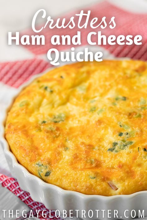 Crustless Ham And Swiss Quiche, Quish Recipes Easy No Crust, Crustless Quiche Cottage Cheese, Egg White Quiche Crustless, Quish Recipes Easy, Quish Recipes, Crustless Quiche Recipes, Ham Quiche Recipe, Egg Quiche Recipes