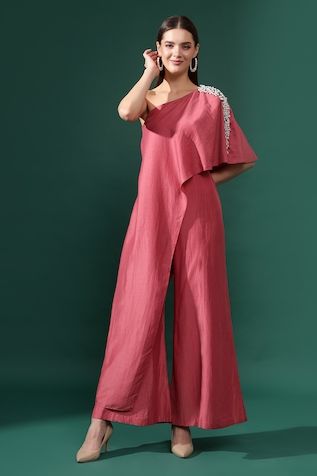 Season's Most-Loved Collection of Jumpsuits to Shop Online Silk Jumpsuit Outfit, Embroidery Pearls, Embellished Jumpsuit, Jumpsuit For Women, Silk Jumpsuit, Western Outfit, One Shoulder Jumpsuit, Jumpsuit Pattern, Jumpsuit Outfit