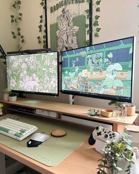 I've been featuring sharp contrasting pallettes recently, but more pastel-focussed setups (light greens/browns, white, etc.) can be better for those after more of a homely feel.

What do you think?

Credit: @sleepily_gaming IG

#cozysetup #coztgamingcommunity #kawaii #kawaiisetup #kawaiigaming #kawaiigamer #kawaiigirl #kawaiicore #kawaiiaesthetic #pcsetup #pcgaming #pinkaesthetic #gaming #gamingsetup #gamingroom #gamingcommunity #gamergirl #gamergirlsetup Cozy Pc Setup, Best Pc Setup, White Desk Setup, Green Pc, London Bedroom, Little Accessories, Gaming Desk Setup, Desk Riser, Dream Desk