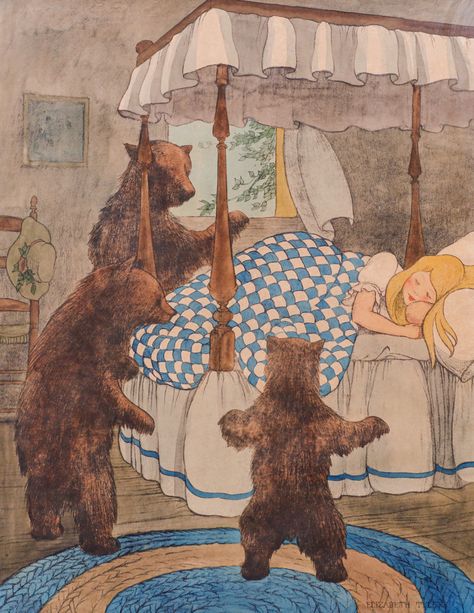 Fairy Tale Projects, Ancient Egypt Pyramids, Bear Artwork, Goldilocks And The Three Bears, The Three Bears, 3 Bears, Storybook Art, Three Bears, Historical Design