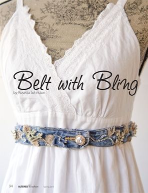 Upcycle Project: Belt with Bling...Waistband of old Jeans...No pattern just embelish with anything you like... Denim Crafts Diy, Blue Jeans Crafts, Denim Projects, Diy Vetement, Repurposed Clothing, Denim Jewelry, Altered Couture, Recycled Jeans, Denim Ideas