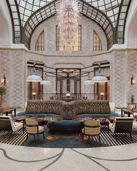 Lounge Hotel Design, Hotel Lounge Interior Design, Luxury Hotel Lobby Lounge, Hotel Lounge Interior, Art Deco Hotel Lobby, Hotel Lobby Interior Design, Art Deco Lobby, Gresham Palace, Hotel Lobby Lounge