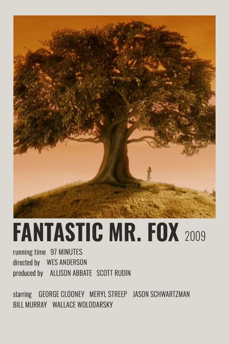 Mr Fox Movie, Wes Anderson Movies Posters, Fantastic Mr Fox Movie, The Fall Movie, Fantastic Fox, Mini Polaroid, Fox Poster, Wes Anderson Movies, Film Posters Minimalist