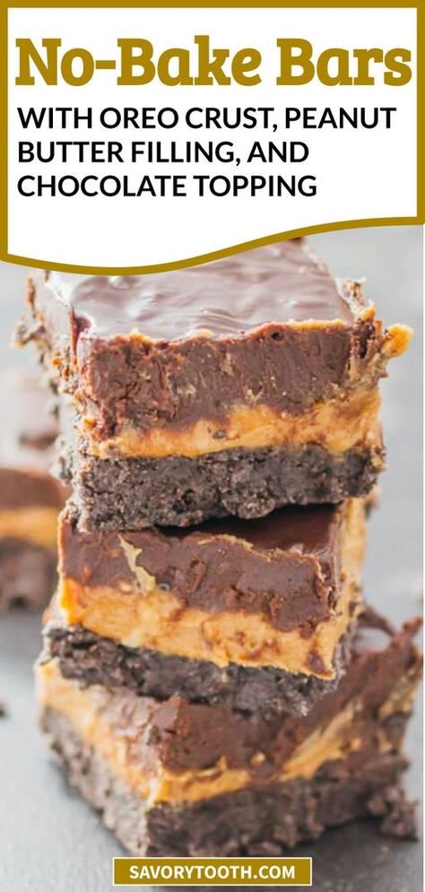 Peanut Butter Desserts Easy, Bars With Chocolate Chips, Oreo Peanut Butter, Gf Ideas, Dessert Oreo, Gf Baking, Peanut Butter No Bake, Butter Balls, Butter Bars